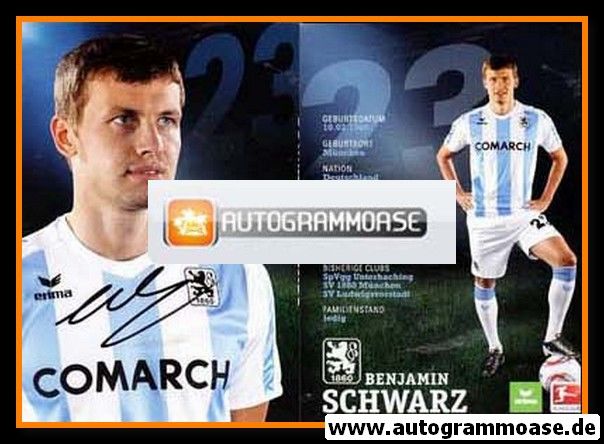 Autogramm Fussball | TSV 1860 München | 2010 | Benjamin SCHWARZ