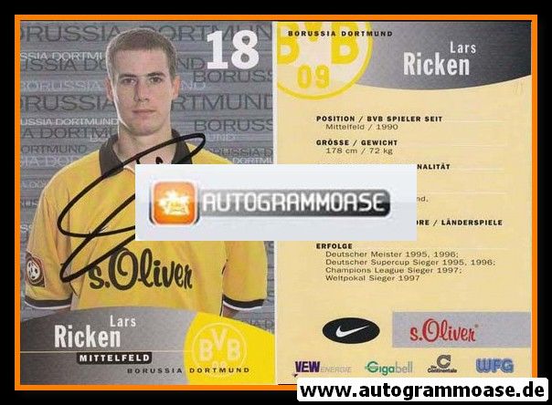 Autogramm Fussball | Borussia Dortmund | 1999 | Lars RICKEN