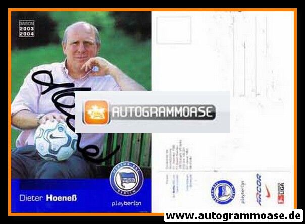 Autogramm Fussball | Hertha BSC Berlin | 2003 | Dieter HOENESS