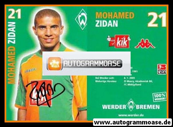 Autogramm Fussball | SV Werder Bremen | 2005 | Mohamed ZIDAN