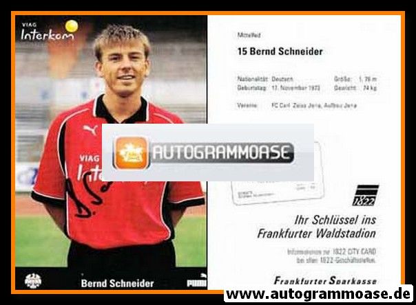 Autogramm Fussball | Eintracht Frankfurt | 1998 | Bernd SCHNEIDER
