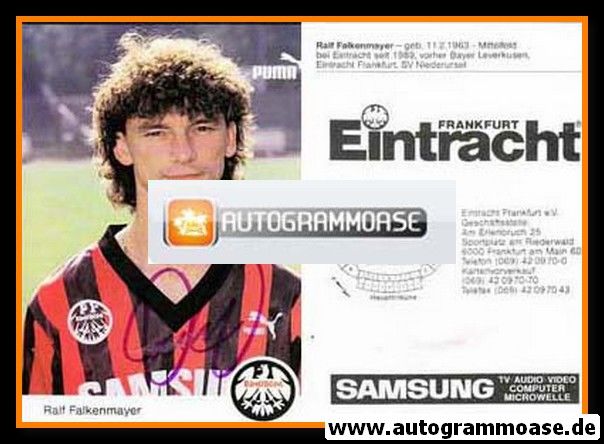 Autogramm Fussball | Eintracht Frankfurt | 1992 | Ralf FALKENMAYER