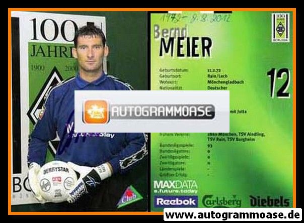Autogramm Fussball | Borussia Mönchengladbach | 2000 | Bernd MEIER