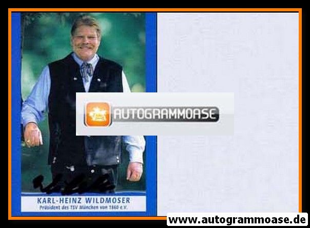 Autogramm Fussball | TSV 1860 München | 1990er | Karl-Heinz WILDMOSER (blau) 2