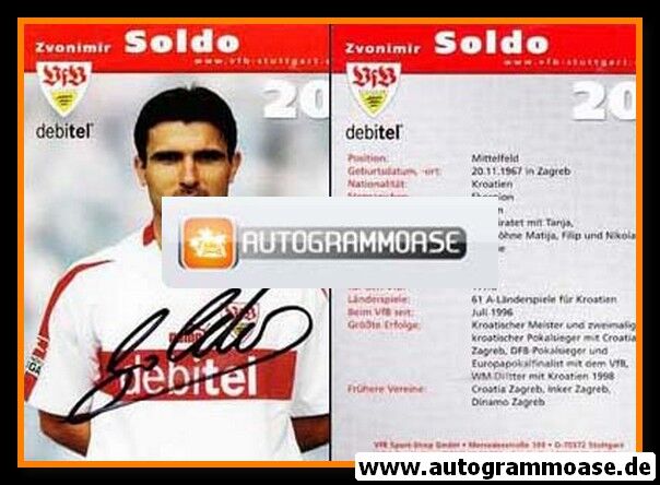 Autogramm Fussball | VfB Stuttgart | 2002 | Zvonimir SOLDO