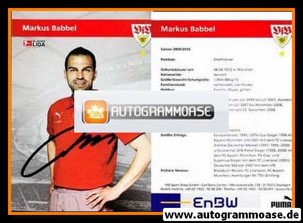Autogramm Fussball | VfB Stuttgart | 2009 | Markus BABBEL