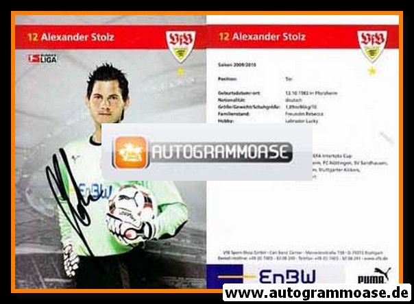 Autogramm Fussball | VfB Stuttgart | 2009 | Alexander STOLZ
