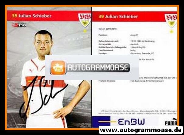 Autogramm Fussball | VfB Stuttgart | 2009 | Julian SCHIEBER