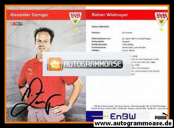 Autogramm Fussball | VfB Stuttgart | 2009 | Alexander ZORNIGER