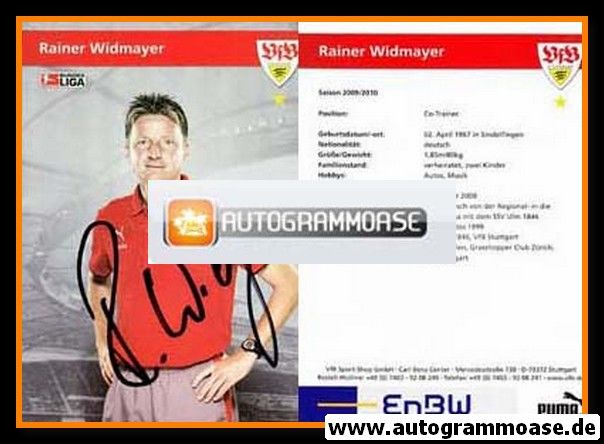 Autogramm Fussball | VfB Stuttgart | 2009 | Rainer WIDMAYER