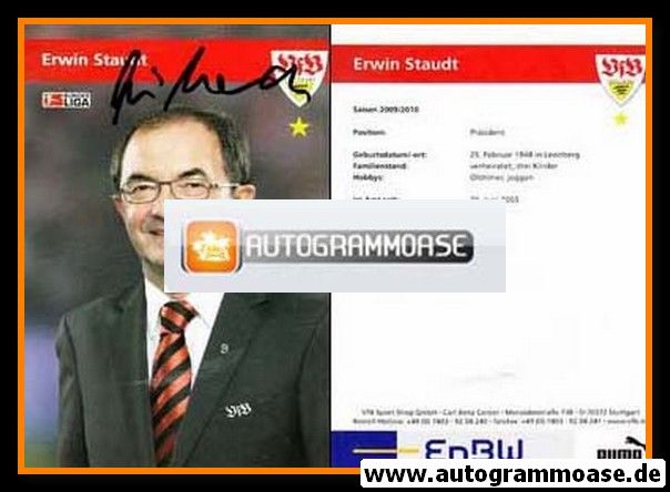 Autogramm Fussball | VfB Stuttgart | 2009 | Erwin STAUDT