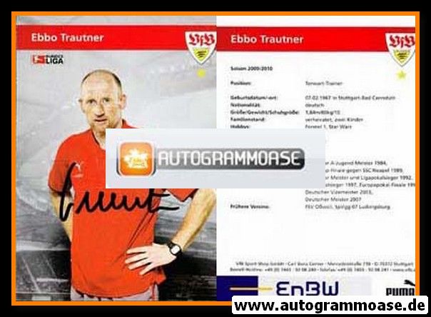Autogramm Fussball | VfB Stuttgart | 2009 | Eberhard TRAUTNER