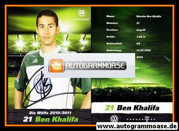 Autogramm Fussball | VfL Wolfsburg | 2010 | Nassim BEN KHALIFA