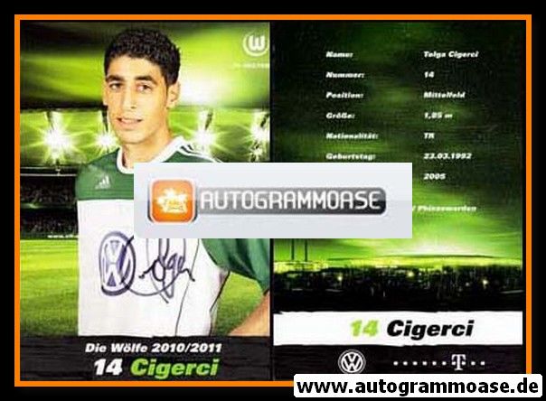 Autogramm Fussball | VfL Wolfsburg | 2010 | Tolga CIGERCI
