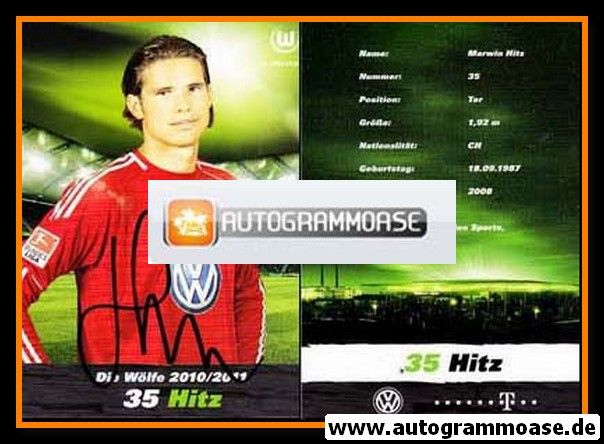 Autogramm Fussball | VfL Wolfsburg | 2010 | Marwin HITZ