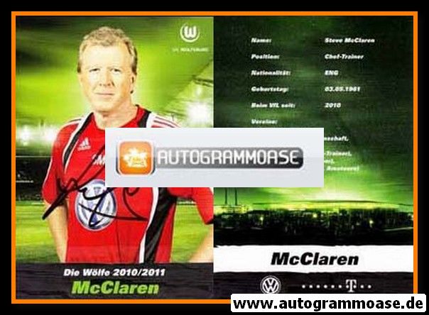 Autogramm Fussball | VfL Wolfsburg | 2010 | Steve McCLAREN