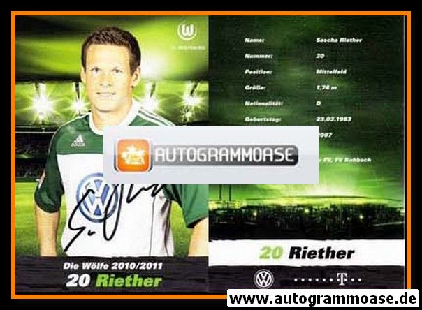 Autogramm Fussball | VfL Wolfsburg | 2010 | Sascha RIETHER