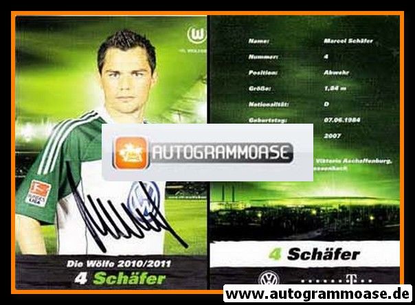 Autogramm Fussball | VfL Wolfsburg | 2010 | Marcel SCHÄFER