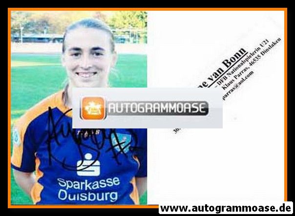 Autogramm Fussball (D) | FCR 2001 Duisburg | 2005 Foto | Anne VAN BONN (blau)