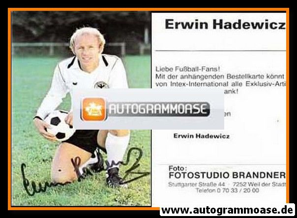 Autogramm Fussball | DFB | 1970er | Erwin HADEWICZ (Portrait Color) Intex