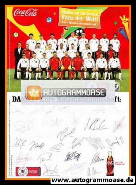 Mannschaftskarte Fussball | DFB | 2010 Druck (WM Coca-Cola)