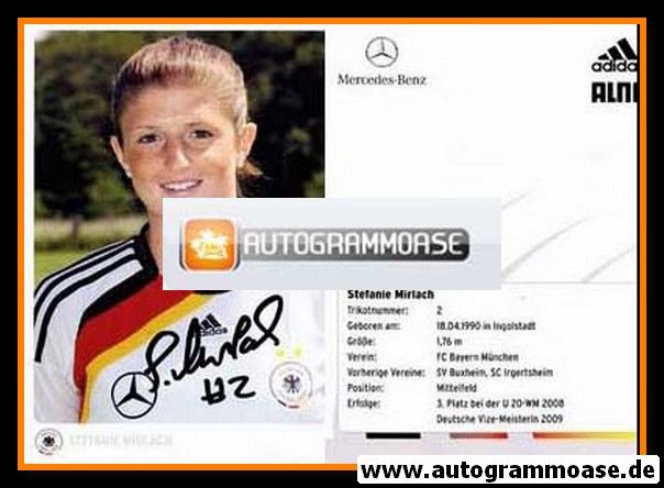 Autogramm Fussball (D) | DFB | 2010 Adidas | Stefanie MIRLACH