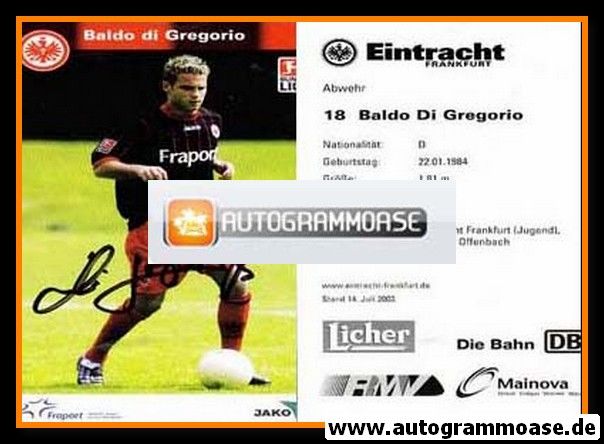 Autogramm Fussball | Eintracht Frankfurt | 2003 | Baldo DI GREGORIO