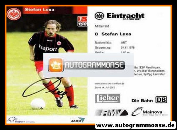 Autogramm Fussball | Eintracht Frankfurt | 2003 | Stefan LEXA
