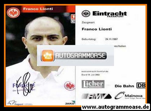 Autogramm Fussball | Eintracht Frankfurt | 2003 | Franco LIONTI