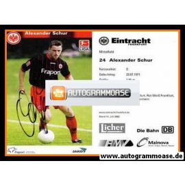 Autogramm Fussball | Eintracht Frankfurt | 2003 | Alexander SCHUR