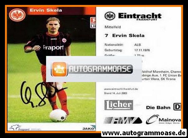 Autogramm Fussball | Eintracht Frankfurt | 2003 | Ervin SKELA