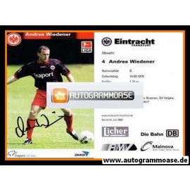 Autogramm Fussball | Eintracht Frankfurt | 2003 | Andree WIEDENER