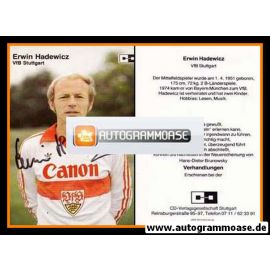 Autogramm Fussball | VfB Stuttgart | 1980 | Erwin HADEWICZ