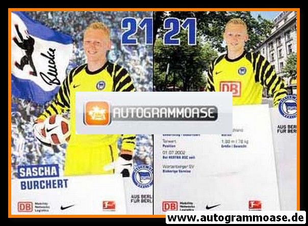 Autogramm Fussball | Hertha BSC Berlin | 2010 | Sascha BURCHERT