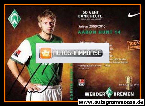 Autogramm Fussball | SV Werder Bremen | 2009 | Aaron HUNT
