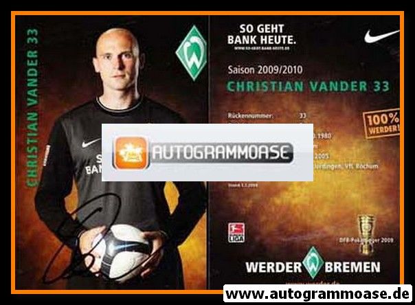Autogramm Fussball | SV Werder Bremen | 2009 | Christian VANDER