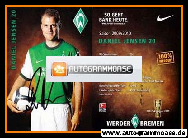 Autogramm Fussball | SV Werder Bremen | 2009 | Daniel JENSEN
