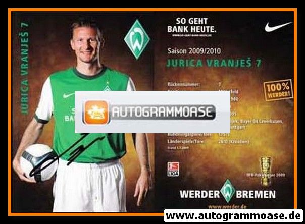 Autogramm Fussball | SV Werder Bremen | 2009 | Jurica VRANJES