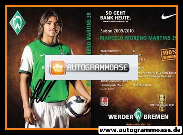 Autogramm Fussball | SV Werder Bremen | 2009 | Marcelo Moreno MARTINS