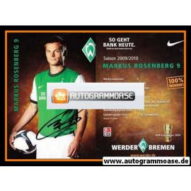 Autogramm Fussball | SV Werder Bremen | 2009 | Markus ROSENBERG