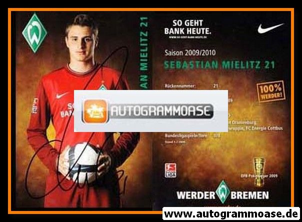 Autogramm Fussball | SV Werder Bremen | 2009 | Sebastian MIELITZ