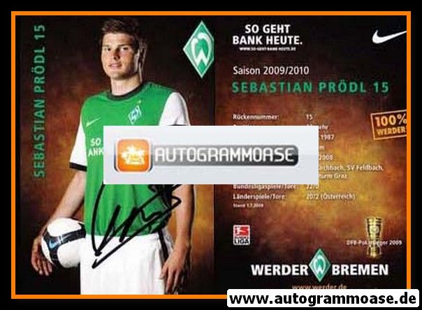 Autogramm Fussball | SV Werder Bremen | 2009 | Sebastian PRÖDL