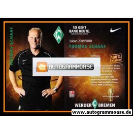 Autogramm Fussball | SV Werder Bremen | 2009 | Thomas SCHAAF