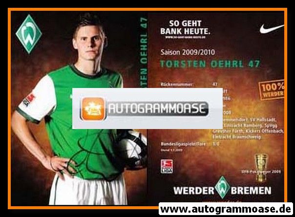 Autogramm Fussball | SV Werder Bremen | 2009 | Torsten OEHRL