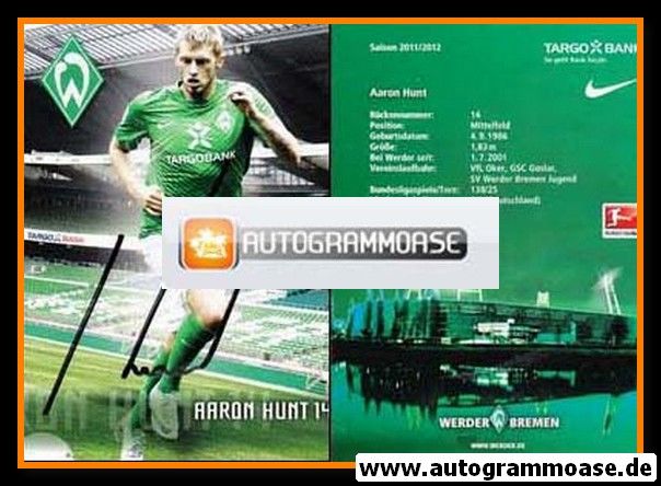 Autogramm Fussball | SV Werder Bremen | 2011 | Aaron HUNT