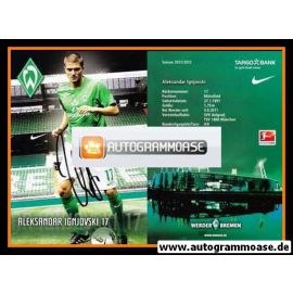 Autogramm Fussball | SV Werder Bremen | 2011 | Aleksandar IGNJOVSKI