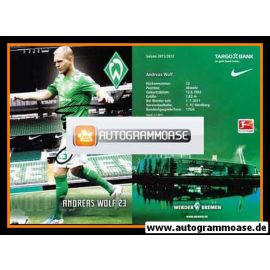 Autogramm Fussball | SV Werder Bremen | 2011 | Andreas WOLF