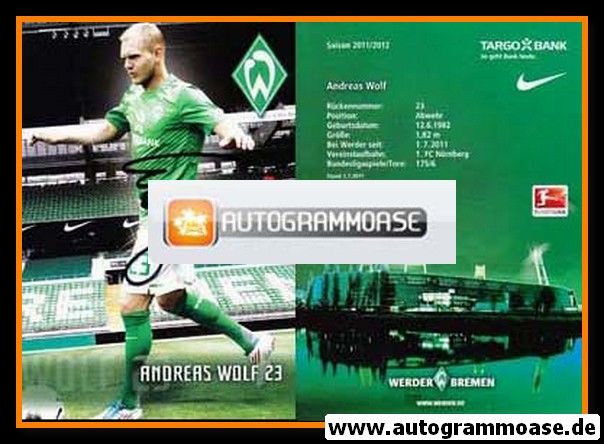 Autogramm Fussball | SV Werder Bremen | 2011 | Andreas WOLF