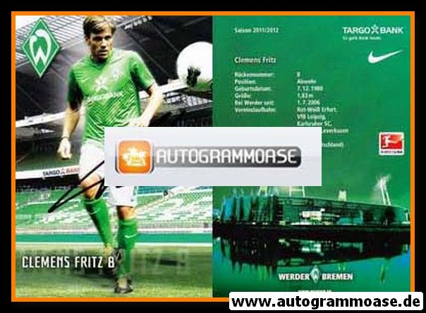 Autogramm Fussball | SV Werder Bremen | 2011 | Clemens FRITZ
