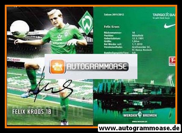 Autogramm Fussball | SV Werder Bremen | 2011 | Felix KROOS